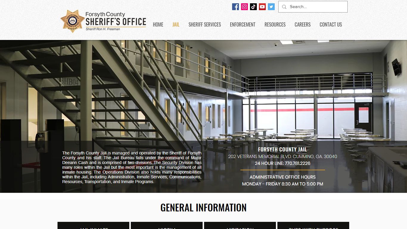 JAIL | Forsyth County Sheriff's Office, GA